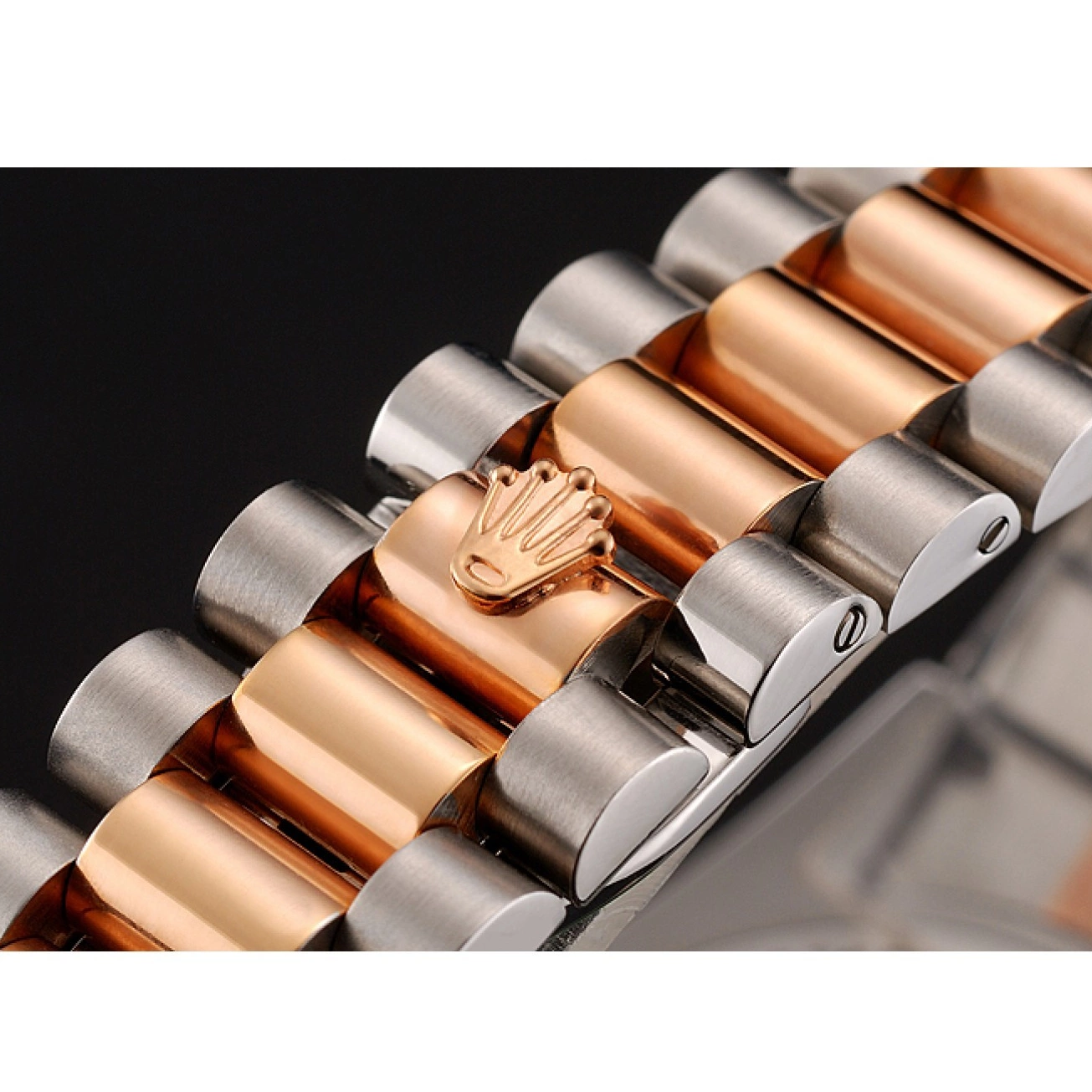 Rolex aaa copy Staineless And Rose Bezel Rolex 1454107 Swiss Bracelet Diamonds Steel Day-Date Gold 0628